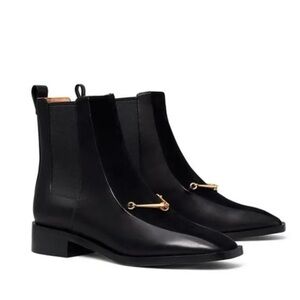 Tory Burch equestrian link Chelsea boot